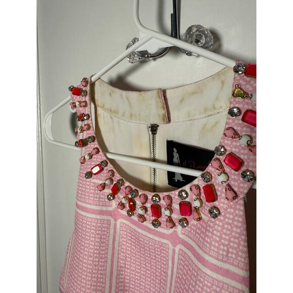 Mac Duggal Pink A-line Short Jewel Cut Out Barbie Homecoming Dress Size 4 - Picture 4 of 12